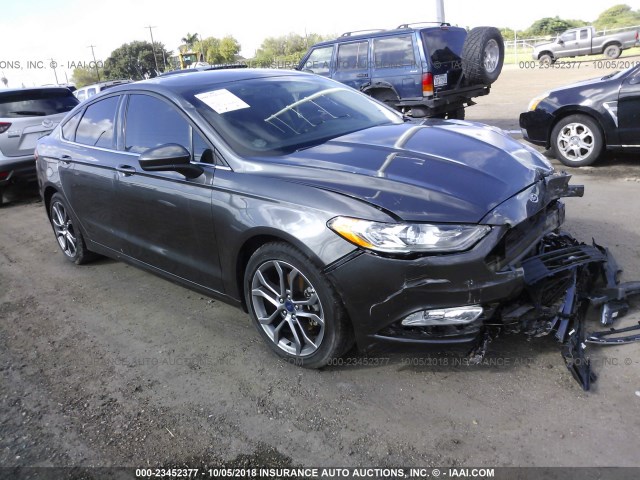 3FA6P0HD8HR157094 - 2017 FORD FUSION SE GRAY photo 1