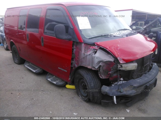 1GCGG25R4Y1144122 - 2000 CHEVROLET EXPRESS G2500  RED photo 1