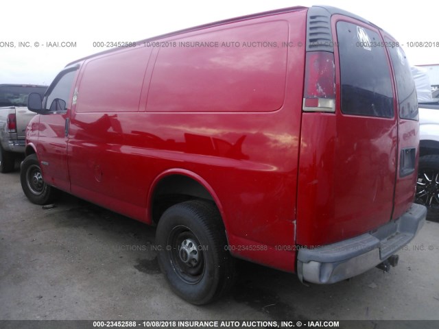 1GCGG25R4Y1144122 - 2000 CHEVROLET EXPRESS G2500  RED photo 3