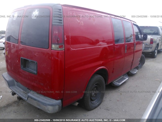 1GCGG25R4Y1144122 - 2000 CHEVROLET EXPRESS G2500  RED photo 4