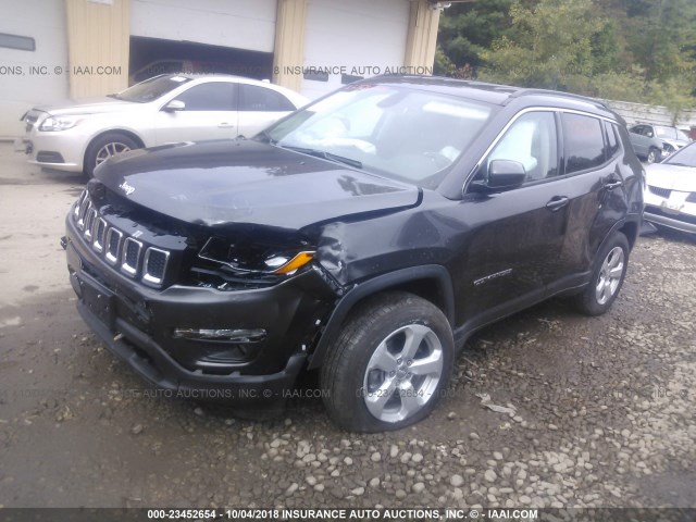 3C4NJDBB2JT254497 - 2018 JEEP COMPASS LATITUDE 黑色 照片 2