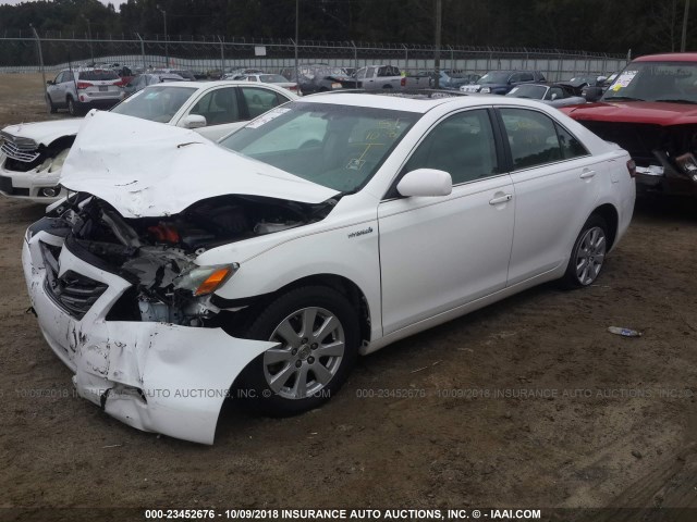 4T1BB46K87U007585 - 2007 TOYOTA CAMRY NEW GENERAT HYBRID WHITE photo 2