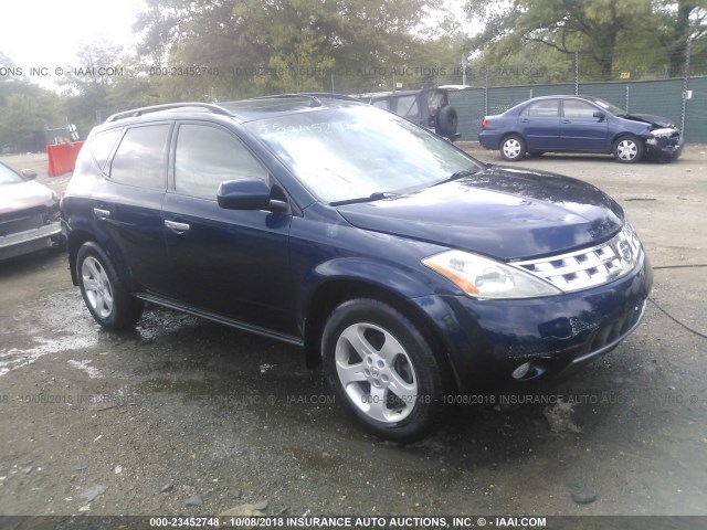 JN8AZ08WX4W334997 - 2004 NISSAN MURANO SL/SE BLUE photo 1