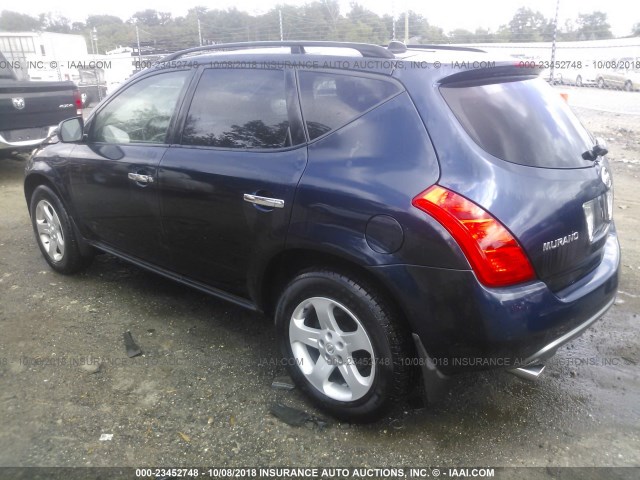 JN8AZ08WX4W334997 - 2004 NISSAN MURANO SL/SE BLUE photo 3