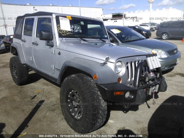 1J4BA3H10AL166064 - 2010 JEEP WRANGLER UNLIMITE SPORT SILVER photo 1