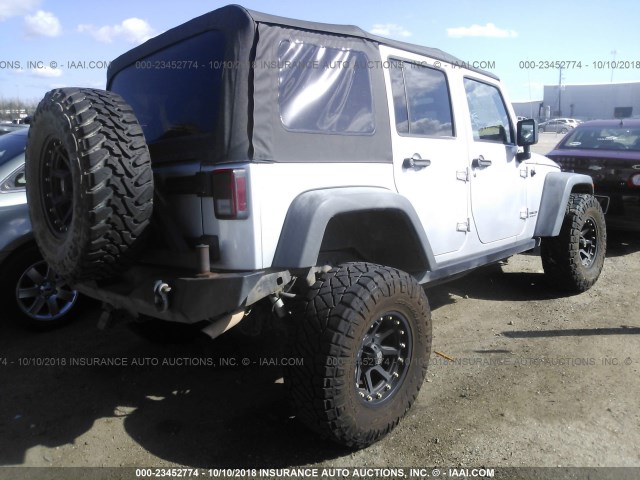 1J4BA3H10AL166064 - 2010 JEEP WRANGLER UNLIMITE SPORT SILVER photo 4