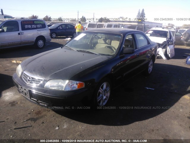 1YVGF22DX15252748 - 2001 MAZDA 626 BLACK photo 2