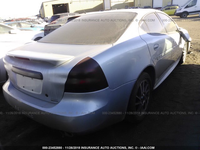 2G2WR524441151368 - 2004 PONTIAC GRAND PRIX GTP ვერცხლისფერი ფოტო 4