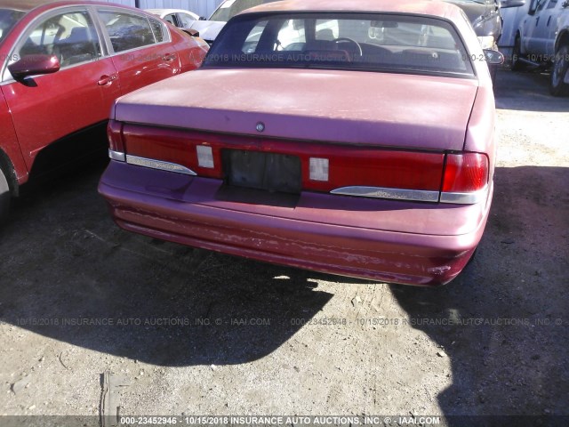 1MELM62W9RH669435 - 1994 MERCURY COUGAR XR7 MAROON photo 6