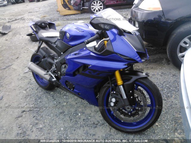 JYARJ28E7JA002562 - 2018 YAMAHA YZFR6 BLUE photo 1