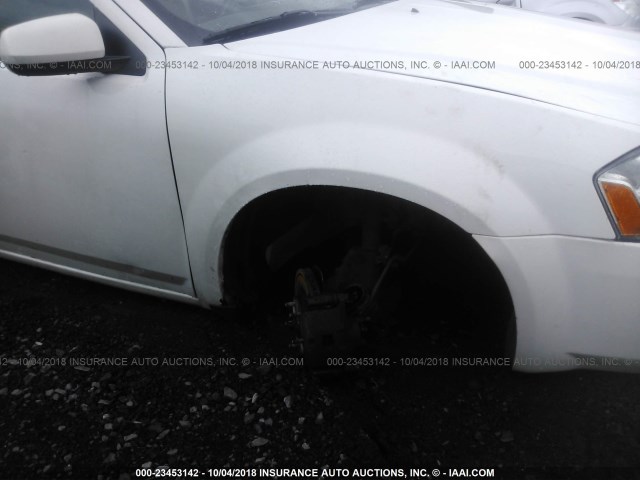 1B3LC56B19N553607 - 2009 DODGE AVENGER SXT/R/T WHITE photo 6