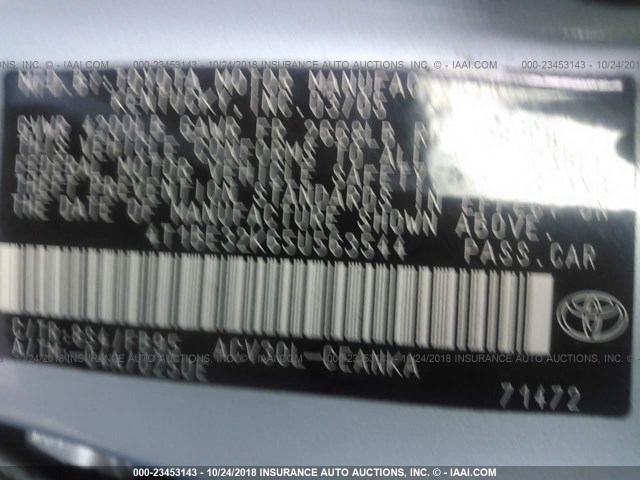 4T1BE32K65U563544 - 2005 TOYOTA CAMRY LE/XLE/SE Light Blue photo 9