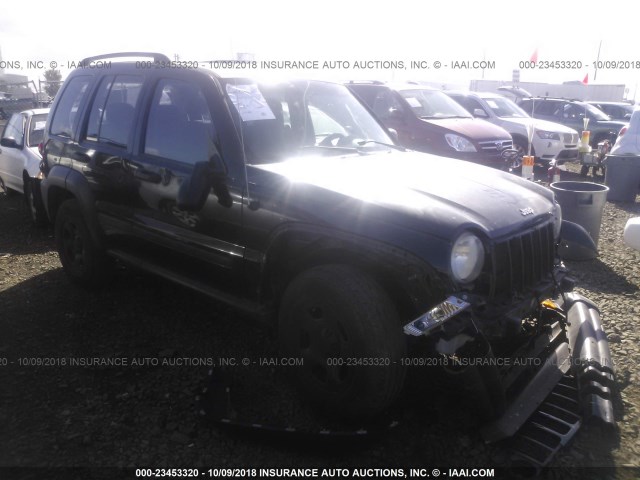 1J4GK48K16W170924 - 2006 JEEP LIBERTY SPORT BLACK photo 1