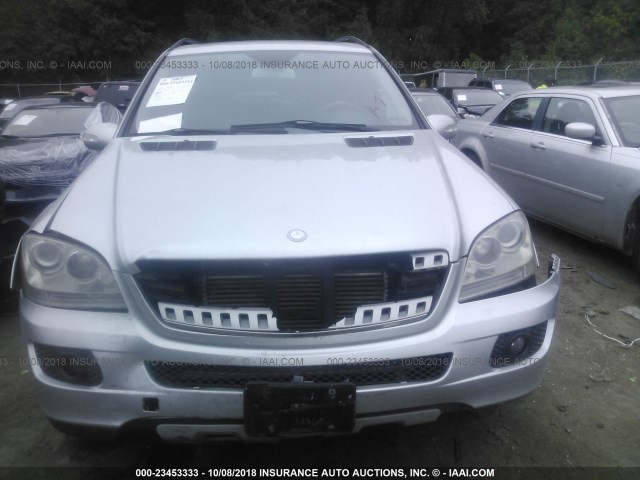 4JGBB22E67A210979 - 2007 MERCEDES-BENZ ML 320 CDI SILVER photo 6