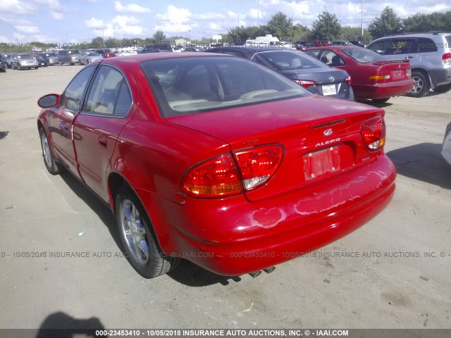 1G3NF52E8XC353864 - 1999 OLDSMOBILE ALERO GLS RED photo 3