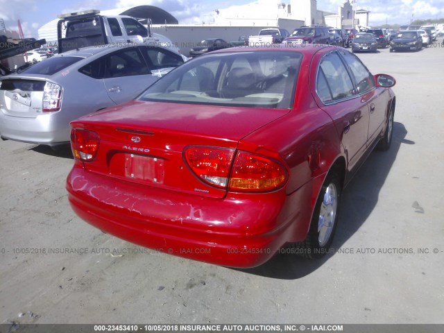 1G3NF52E8XC353864 - 1999 OLDSMOBILE ALERO GLS RED photo 4