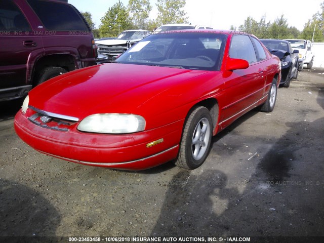 2G1WW12M9W9147231 - 1998 CHEVROLET MONTE CARLO LS წითელი ფოტო 2