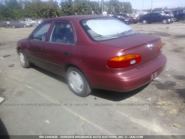 1Y1SK528XWZ413336 - 1998 CHEVROLET GEO PRIZM LSI BURGUNDY photo 3