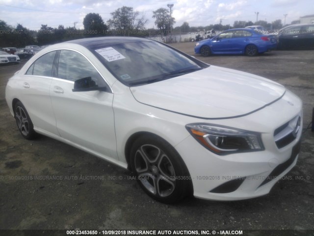 WDDSJ4GBXEN075017 - 2014 MERCEDES-BENZ CLA 250 4MATIC WHITE photo 1