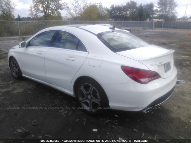 WDDSJ4GBXEN075017 - 2014 MERCEDES-BENZ CLA 250 4MATIC WHITE photo 3