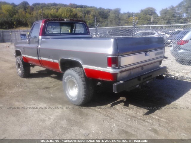 1GCEK14H5GJ120600 - 1986 CHEVROLET K10 GRAY photo 3