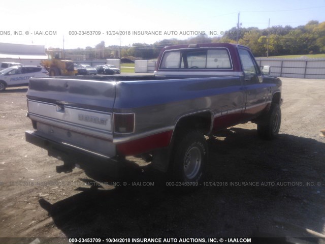 1GCEK14H5GJ120600 - 1986 CHEVROLET K10 GRAY photo 4