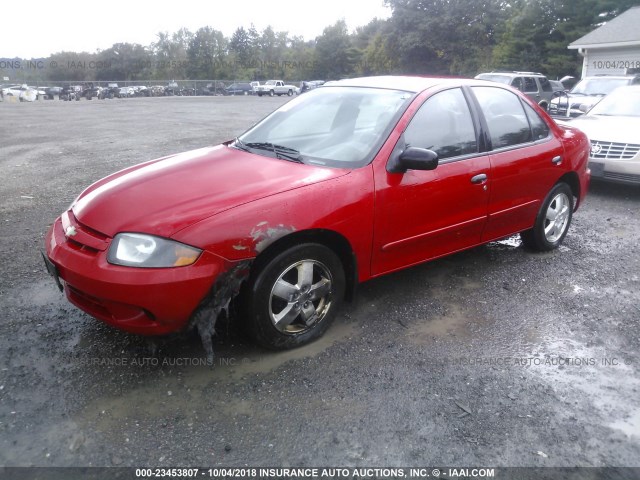 1G1JF52F347332828 - 2004 CHEVROLET CAVALIER LS RED photo 2