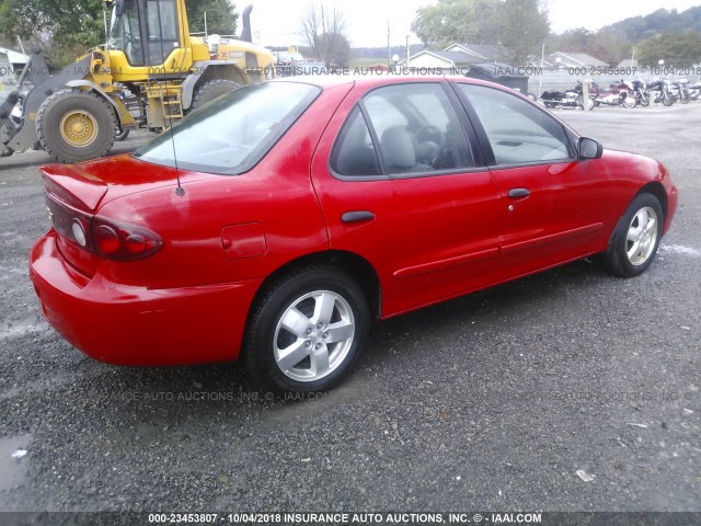 1G1JF52F347332828 - 2004 CHEVROLET CAVALIER LS RED photo 4