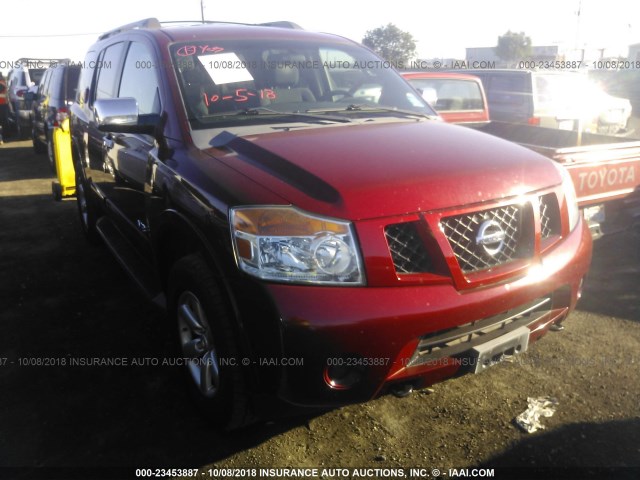 5N1AA08C38N613191 - 2008 NISSAN ARMADA SE/LE RED photo 1