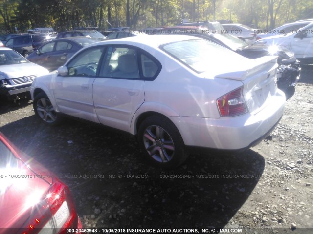 4S4BL86C174200254 - 2007 SUBARU LEGACY OUTBACK 3.0R LL BEAN WHITE photo 3