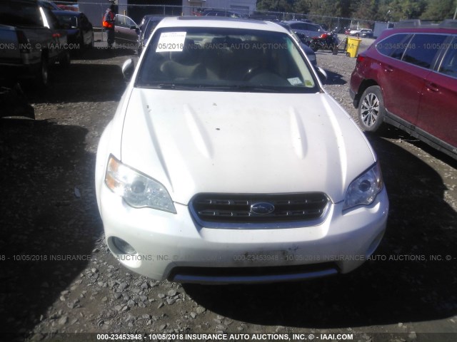 4S4BL86C174200254 - 2007 SUBARU LEGACY OUTBACK 3.0R LL BEAN WHITE photo 6