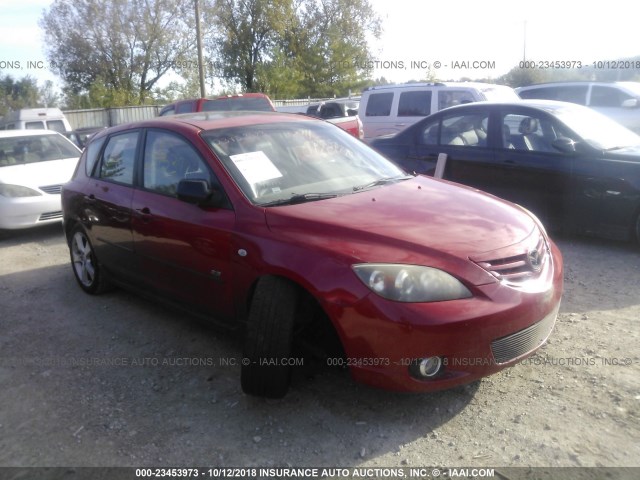 JM1BK343451239612 - 2005 MAZDA 3 HATCHBACK RED photo 1