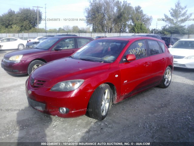 JM1BK343451239612 - 2005 MAZDA 3 HATCHBACK RED photo 2