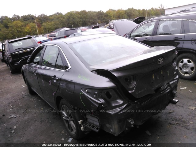 4T1BF1FK5HU742397 - 2017 TOYOTA CAMRY LE/XLE/SE/XSE GRAY photo 3