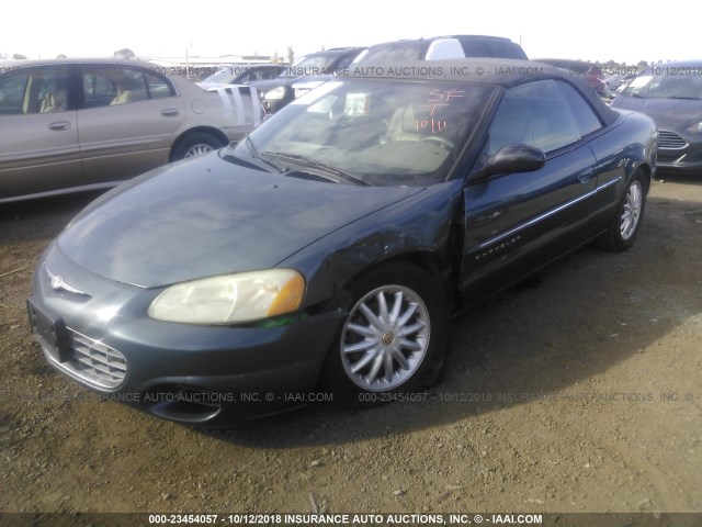 1C3EL45U41N673849 - 2001 CHRYSLER SEBRING LX GRAY photo 2