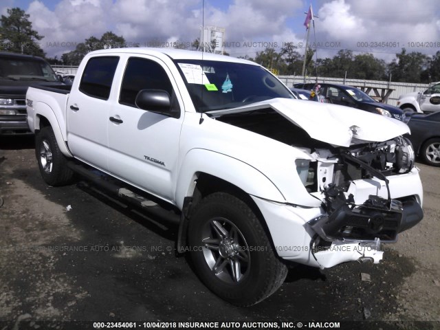 3TMJU4GN3EM156989 - 2014 TOYOTA TACOMA DOUBLE CAB PRERUNNER WHITE photo 1