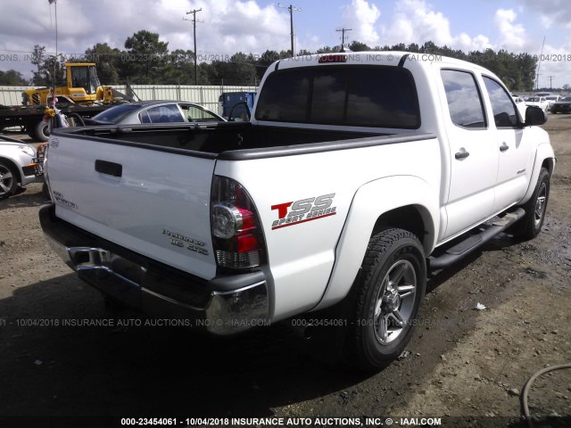 3TMJU4GN3EM156989 - 2014 TOYOTA TACOMA DOUBLE CAB PRERUNNER WHITE photo 4