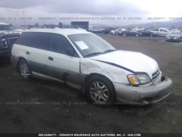 4S3BH665426301653 - 2002 SUBARU LEGACY OUTBACK WHITE photo 1