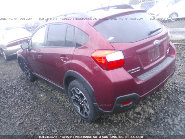 JF2GPABC4H8204984 - 2017 SUBARU CROSSTREK PREMIUM RED photo 3