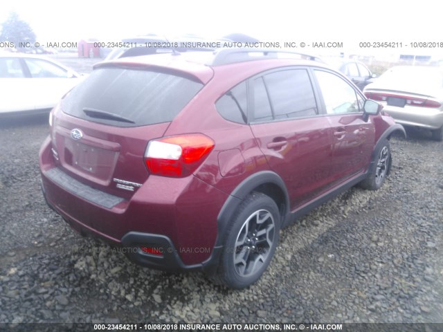 JF2GPABC4H8204984 - 2017 SUBARU CROSSTREK PREMIUM Қызыл фото 4