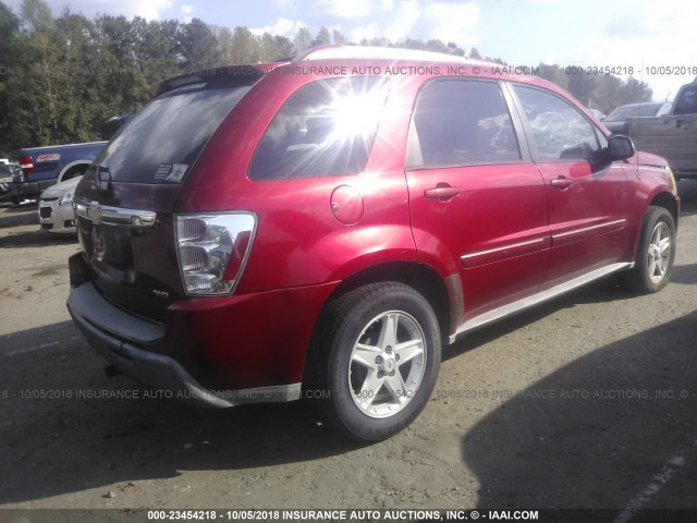 2CNDL73F056037514 - 2005 CHEVROLET EQUINOX LT RED photo 4