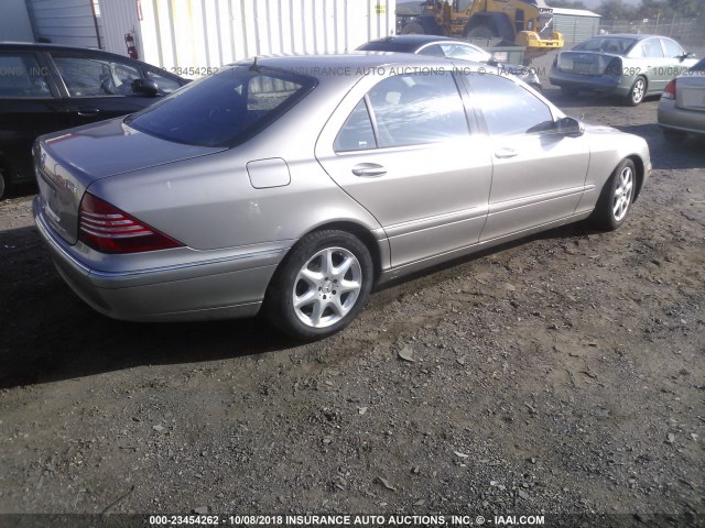 WDBNG83J24A430678 - 2004 MERCEDES-BENZ S 430 4MATIC GRAY photo 4