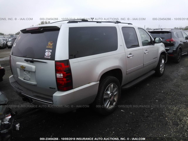 1GNUKKE34AR131561 - 2010 CHEVROLET SUBURBAN K1500 LTZ SILVER photo 4