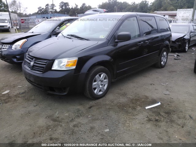 1D8HN44E69B506775 - 2009 DODGE GRAND CARAVAN SE BLACK photo 2