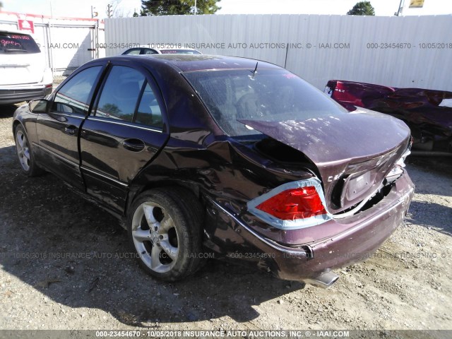 WDBRF52H86F793820 - 2006 MERCEDES-BENZ C GENERATION 2006 230 MAROON photo 3