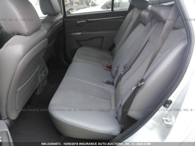 5XYZHDAG3BG028553 - 2011 HYUNDAI SANTA FE SE SILVER photo 8