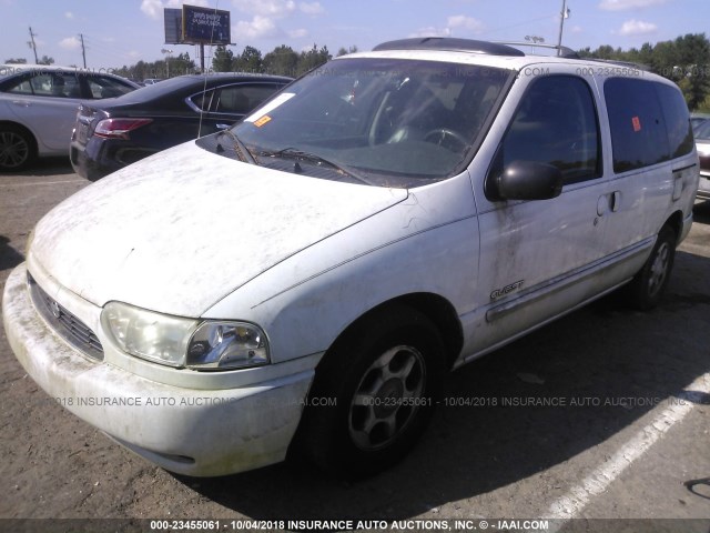 4N2XN11T2XD818859 - 1999 NISSAN QUEST WHITE photo 2