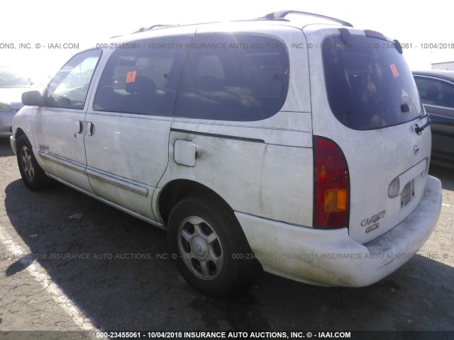 4N2XN11T2XD818859 - 1999 NISSAN QUEST WHITE photo 3