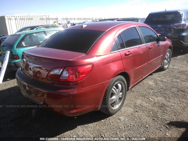 1C3LC46K27N552542 - 2007 CHRYSLER SEBRING RED photo 4