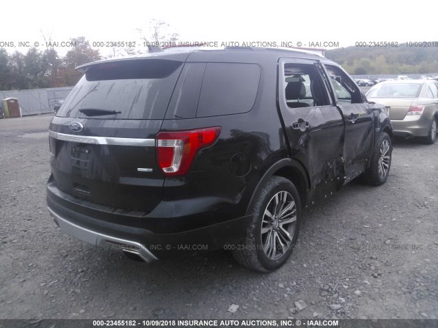 1FM5K8HT5HGB18489 - 2017 FORD EXPLORER PLATINUM BLACK photo 4